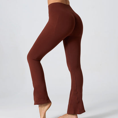 High Waisted Flared Yoga Pants for Autumn and Winter Butt Lifting Tummy Control Workout Leggings for Dance and Fitness