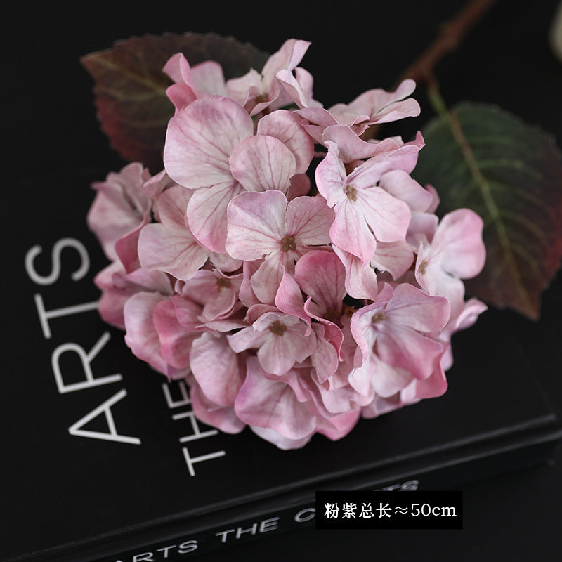 Realistic Single Stem Hydrangea Artificial Flower -  Quality Home and Hotel Decor for Weddings and Event Aisles, Stunning Faux Floral Arrangement