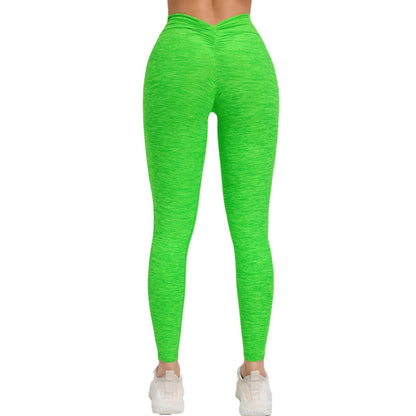 High Waisted Back V Line Yoga Pants with Side Pockets Quick Dry No Show Lines for Comfort and Style Enhance Your Peachy Rear and Fitness Look