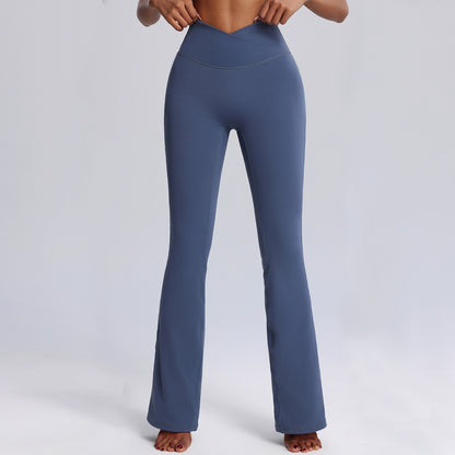 High Waisted Wide Leg Yoga Bell Bottom Pants for Women Sculpting Stretch Dance Fitness Leggings for Comfort and Style