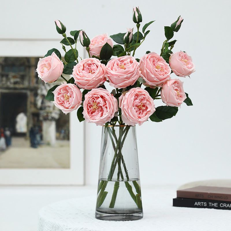 Realistic Touch Austin Rose Flowers for Weddings | Elegant Faux Floral Decor, Perfect for Photography Props and Table Centerpieces