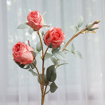 Realistic Synthetic Rose Flowers with Soft Edges – Elegant Faux Floral Arrangements for Weddings, Photography, and Home Décor