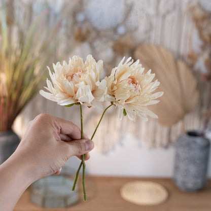 Stunning Artificial Chrysanthemum Bouquet - Elegant Home Decor & Wedding Floral Arrangement with Realistic Roses - Perfect for Celebrations & Event Styling (Model INSPJ1027)