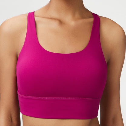 Seamless Liquid Adhesive Shoulder Strap Women's Sports Bra Comfort Yoga Tank Top for Active Women