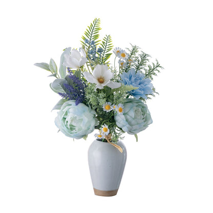 Elegant Faux Peony Bouquet - Luxurious Home Decoration with Realistic Silk Flowers for Stunning Wall Décor and Bridal Hold