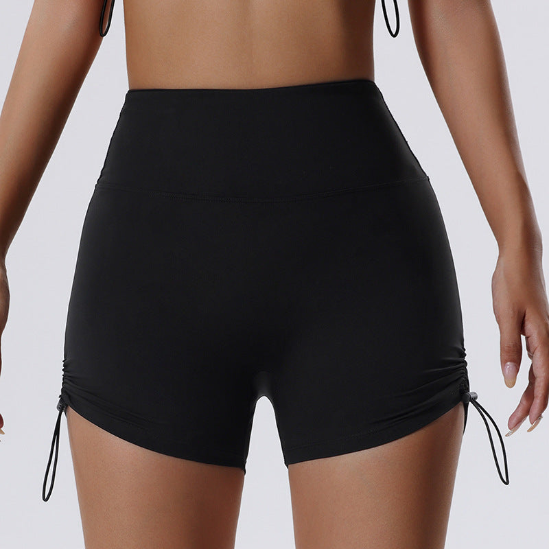 Summer Peach Butt Lifting Fitness Shorts for Women High Elasticity Yoga Shorts with Three Quarter Length for Comfort and Style