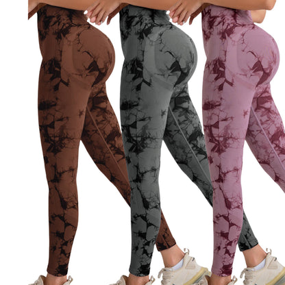 High Waisted Peach Butt Lifting Leggings Ultra Stretch Seamless Tie Dye Workout Yoga Pants for Maximum Comfort and Style