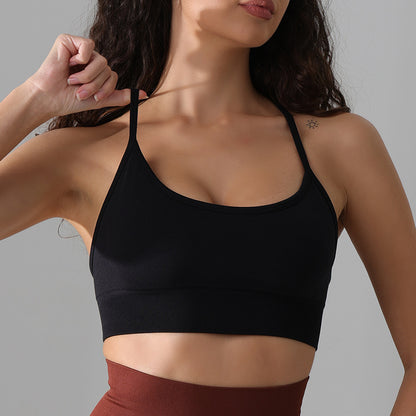 Seamless Yoga Bra with Criss Cross Back Available in 11 Colors Comfort and Support for Fitness Pilates and Activewear