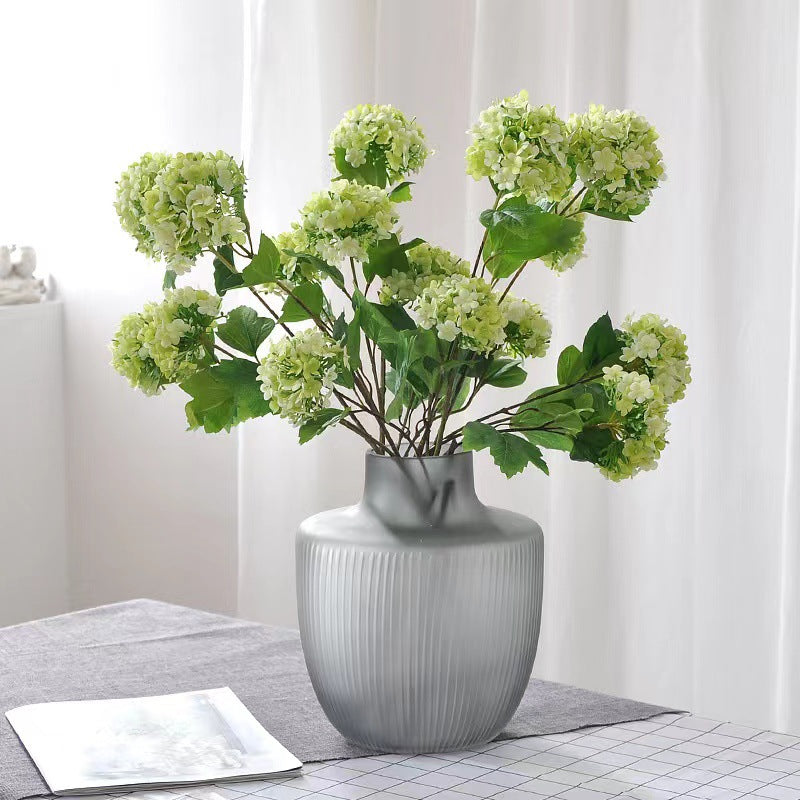 Realistic 3-Piece Hydrangea Snowball Faux Flower Set for Home Decor – Perfect for Living Rooms, Weddings, and Event Decorations