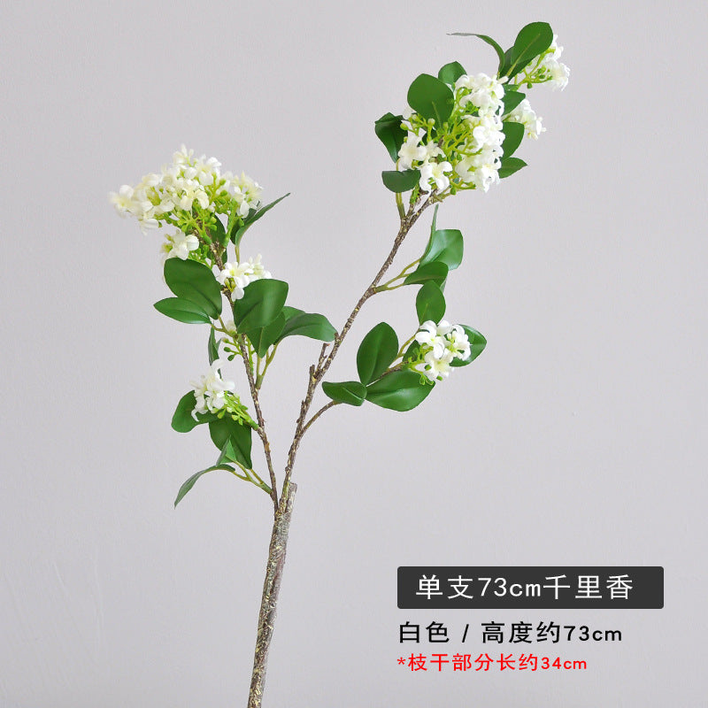 Realistic Osmanthus and Night Jasmine Faux Flower Arrangement for Home Decor, Wedding Decorations, Floral Photography Props | Beautifully Crafted and Long-Lasting