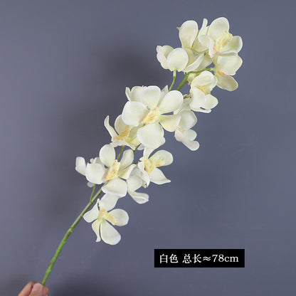 Realistic Phalaenopsis Orchid Silk Flower - Single Stem Artificial Decor for Indoor Styling, Photography Props & Home Accents