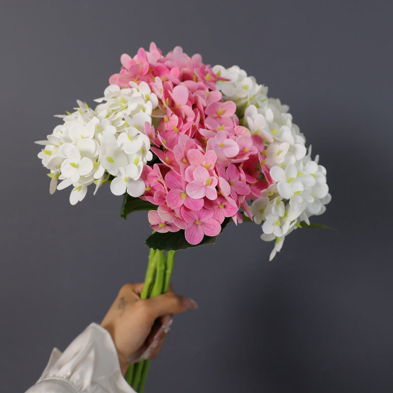 Realistic 3D Faux Floral Hydrangea with Soft Touch Branches - Perfect for Wedding Aisle Decorations, Home Decor, and Event Centerpieces