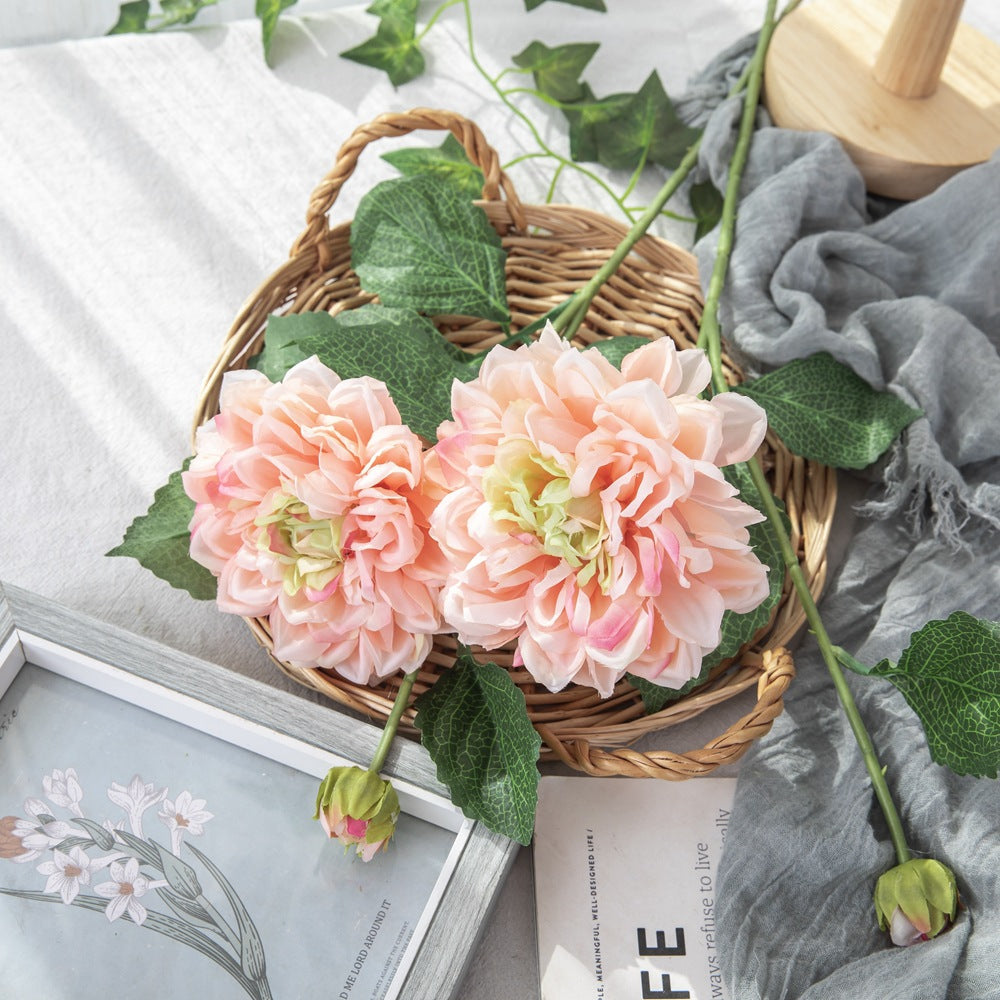 Stunning Two-Headed Dahlia Artificial Flowers for Home Décor and Wedding Decorations – GF14979 - Lifelike and Long-Lasting Floral Arrangements Perfect for Any Occasion