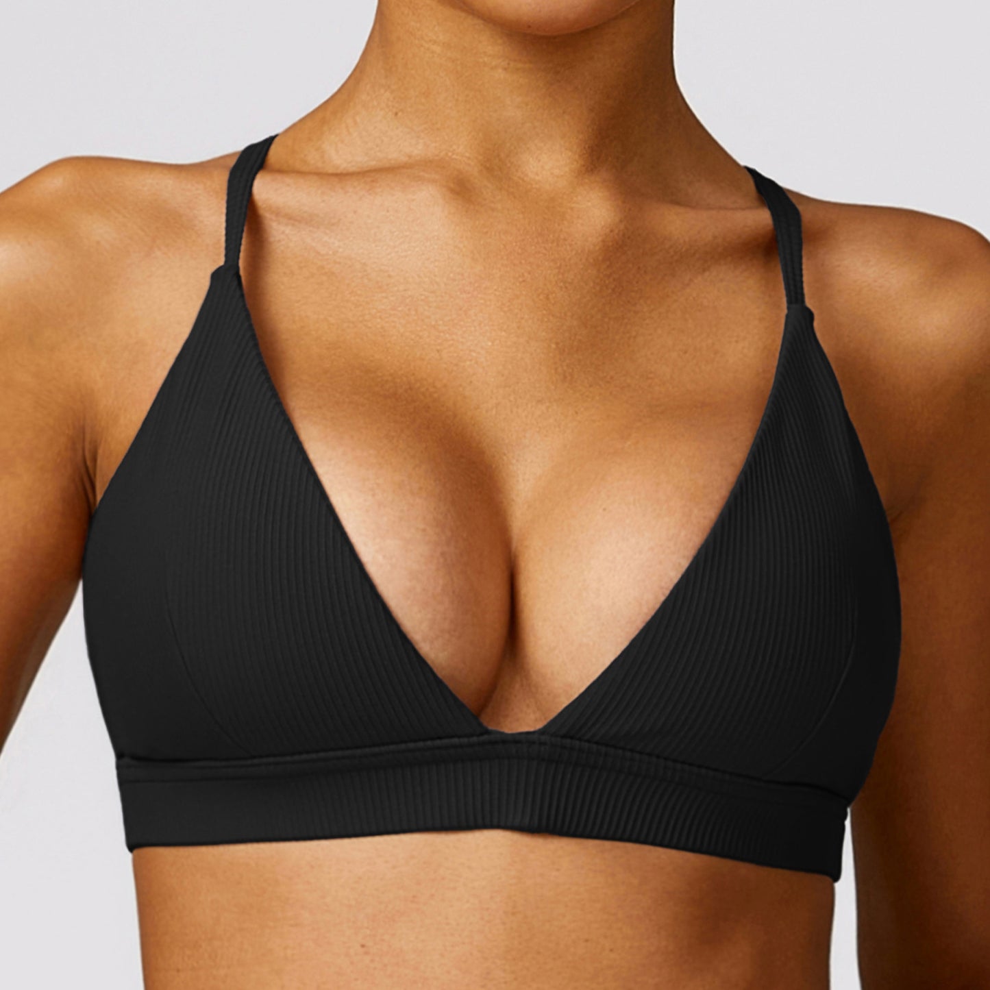 High Performance Quick Dry Yoga Sports Bra with Crisscross Back for Women Comfortable Form Fitting Athletic Wear for All Day Fitness and Support Model 8526