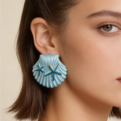 Fresh and Sweet Ocean-Inspired Shell Stud Earrings – Unique, Versatile, and Minimalist Jewelry for Women