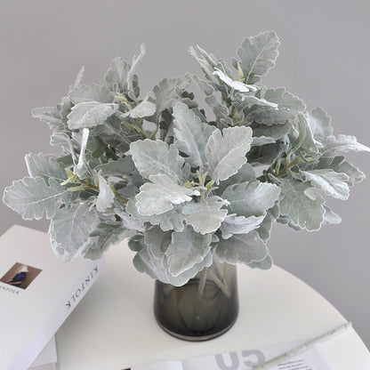 Realistic Faux Silver Daisy Leaf Plants for Home Decor - Perfect for Living Rooms, Weddings & Floral Arrangements