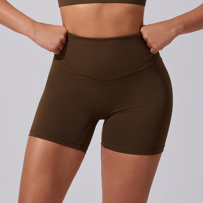 High Waisted Cloud Sensation Yoga Shorts Sculpting Butt Lifting Design Breathable Stretchable for Comfort in Running and Fitness Workouts