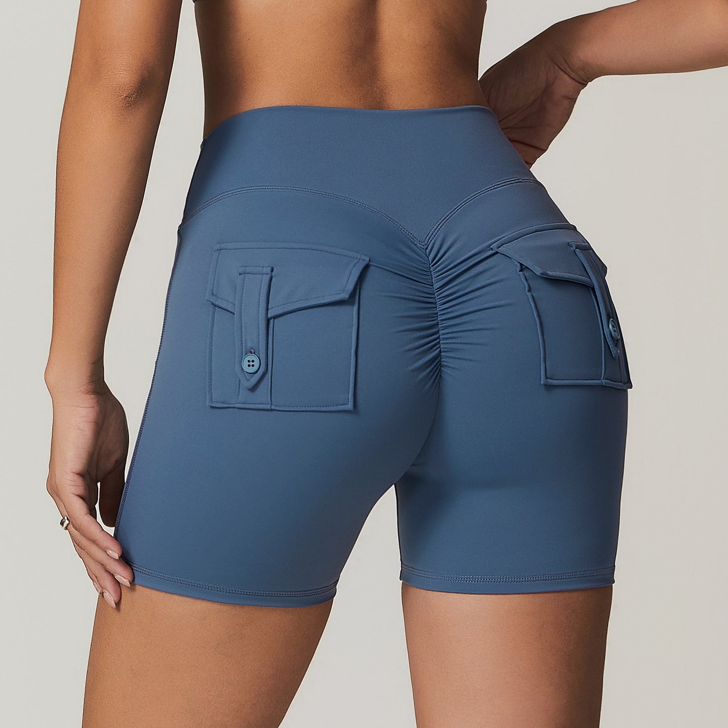 High Waisted Yoga Shorts with Pockets for Comfort and Support Butt Lifting Athletic Leggings 8882