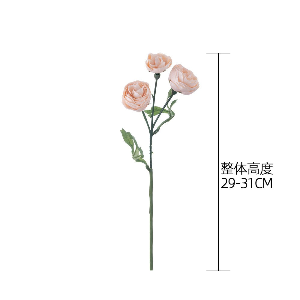 Charming Honey Sweet Girl Triple Lotus Branch - INS-Style Realistic Artificial Flowers for Home Decor and Wedding Decorations - PJ1017