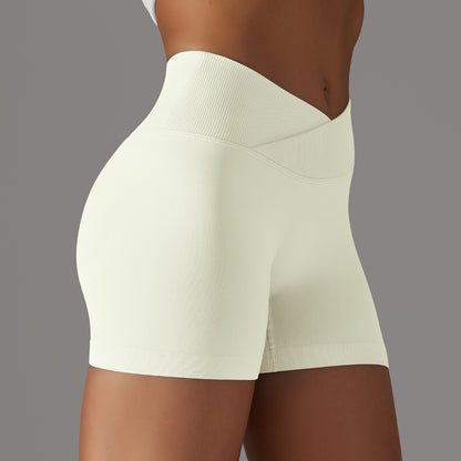 High Waisted Seamless Cross Shorts for Comfort Peach Lift Yoga Pants That Hug Your Curves Enhance Athletic Performance