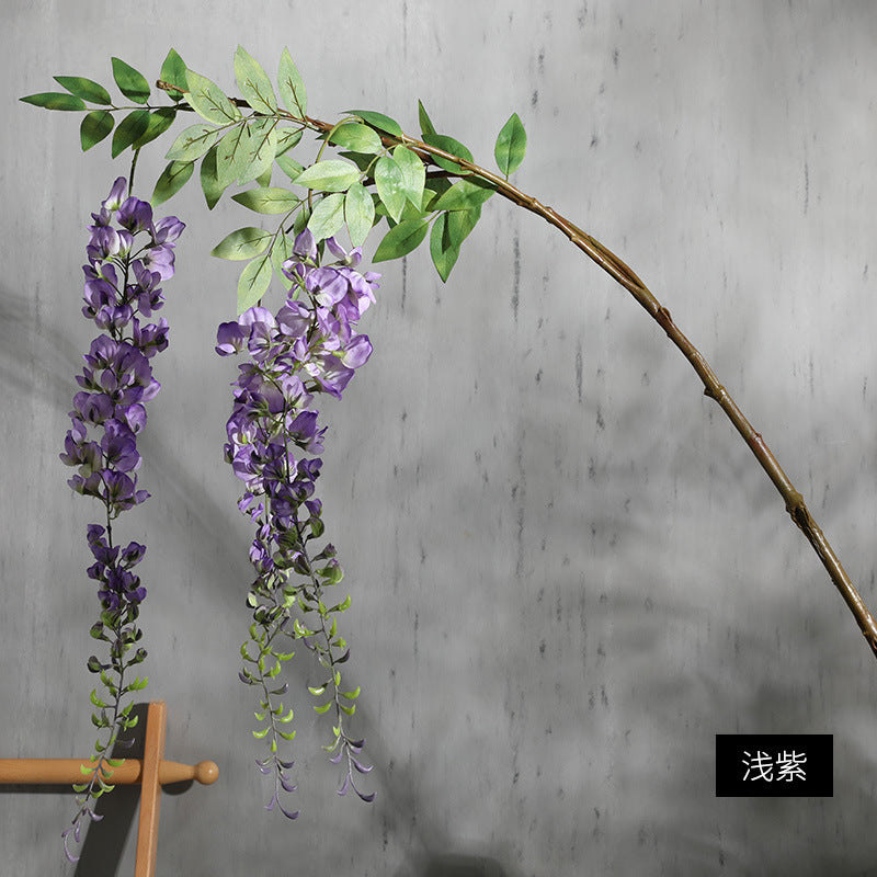 Wedding Event Decorative Hanging Wisteria Vines - Artificial Purple Wisteria Flowers for Elegant Hotel Decorations and Special Occasions