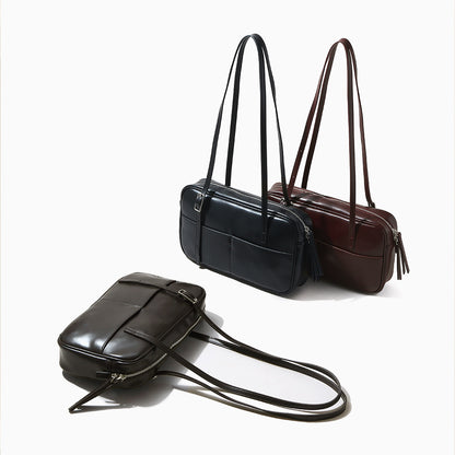 Luxury Fall Winter Chic Genuine Leather Women's Handbag Korean Inspired Shoulder Bag for Everyday Commute and Fashionable Tote