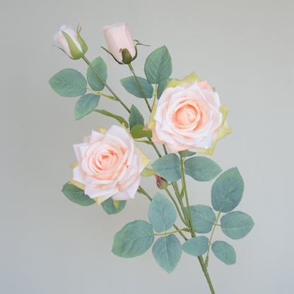 Elegant 4-Head Faux Orchid Rose and Diana Silk Flowers - Stunning Artificial Floral Decor for Weddings, Events, and Home D?cor