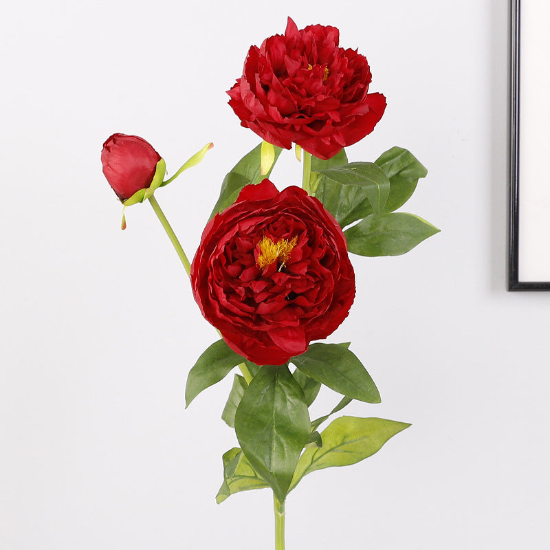 Elegant Faux Peony and Lotus Decorative Flowers for Living Room - Stylish Home Décor with Silk Peony Arrangements