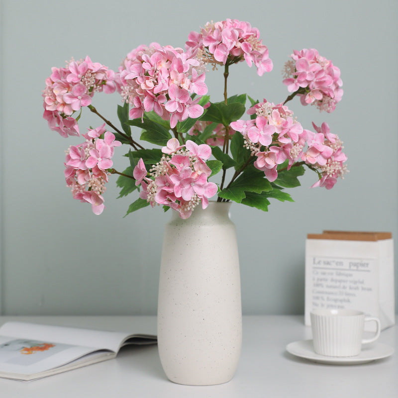 Set of 3 Soft Touch Hydrating Faux Flower Hydrangeas - Stunning Home and Restaurant Decor, Perfect for Weddings and Photography Props