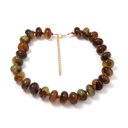 Personalized Colorful Macaron Beaded Necklace for Women - Perfect for Spring/Summer Vacation Vibes, Trendy Jewelry Accessory
