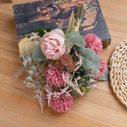 Elegant Dandelion-Inspired Faux Floral Bouquet for Weddings and Home Décor - Charming Wall Art and Handheld Flower Arrangement (CF01403)