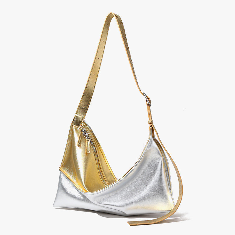 Luxurious Imported Leather Underarm Bag Chic Genuine Leather Crossbody Tote with Ample Storage for Commuters