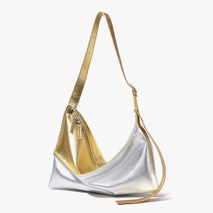 Luxurious Imported Leather Underarm Bag Chic Genuine Leather Crossbody Tote with Ample Storage for Commuters