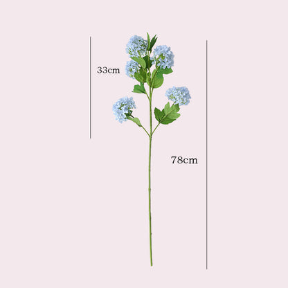 Lifelike Single Stem 5-Head Faux Hydrangea - Perfect Home Décor for a Cozy Forest Aesthetic - Stunning Greenery Accent for Living Rooms and More