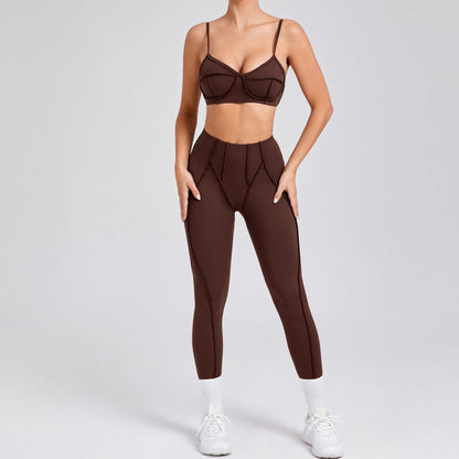 Soft Brushed Yoga Outfit Set High Performance Activewear for Comfort and Body Sculpting