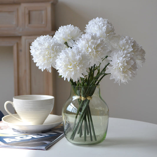 Elegant Minimalist Home Decor Artificial Flower Arrangement for Weddings - Stunning Dahlia & Dandelion Design, Perfect for Photography and Special Events