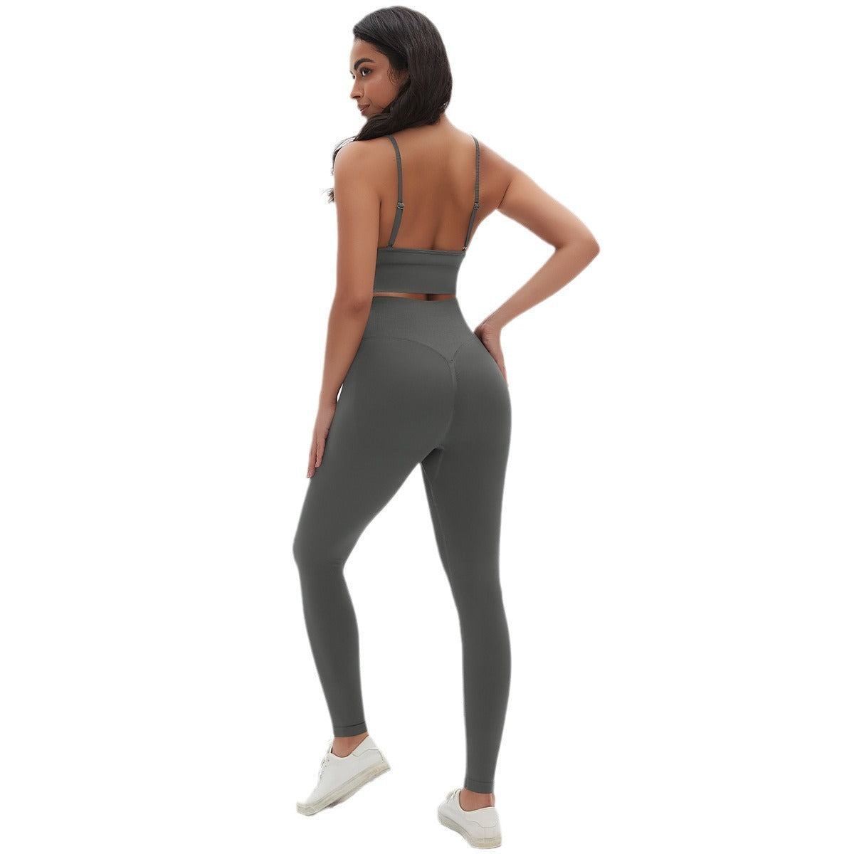 High Waisted Sculpting Leggings and Sports Bra Set for Comfort and Support Seamless Quick Dry Yoga Outfit with Adjustable Straps