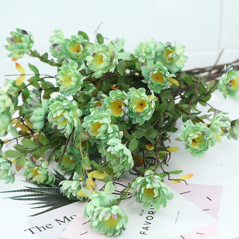 Charming Faux Wild Daisy Bouquet - Elegant European Country Style Artificial Flower Arrangement for Home Decor - Vibrant Greenery for Indoor and Outdoor Decoration