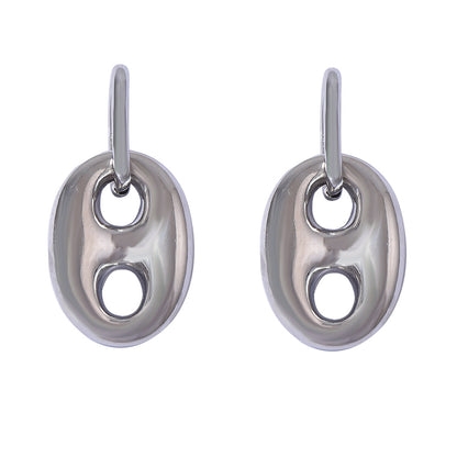 Elegant CCB Pig Nose Pendant Earrings - Chic Luxe Design for Women | Versatile & Unique Trendy Jewelry