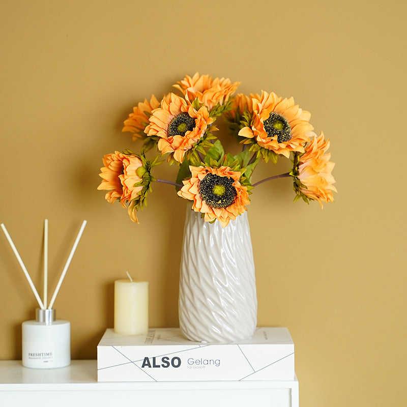 Realistic Sunflower Faux Flowers - Perfect Home Décor for Living Rooms, Picnics, Weddings, and Photography Props