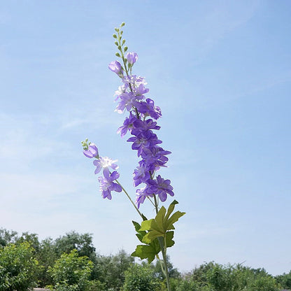 Vibrant Faux Delphinium Flowers & Soft Spring-Like Bird Flowers - Perfect for Home Decor, Wedding Venues, and Model Room Styling