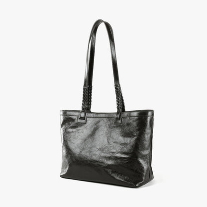 Elegant Genuine Leather Women's Handbag Commuter Tote Versatile Crossbody Purse with Feel for the Modern Professional