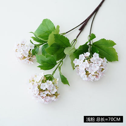 Faux Hydrangea Triple-Headed Artificial Flower Arrangement for Elegant European Home Decor – Perfect for Floral Styling and Garden Aesthetics