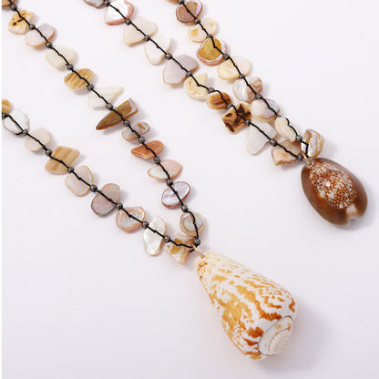 Unique Summer Ocean-Inspired Seashell Pendant Necklace for Women – Delicate, Trendy, and Perfect for Casual Outings