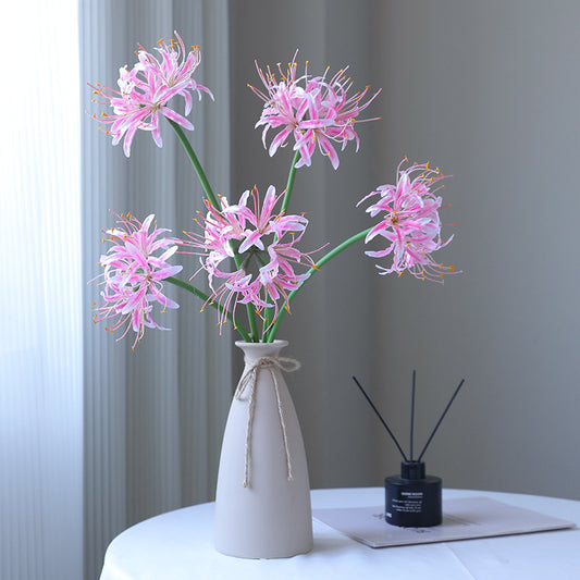 Realistic Faux Wind and Rain Orchid - Stunning Manjusaka Artificial Flower for Home Decor, Traditional Hanfu Photography Props and Botanical Accent