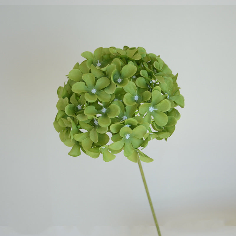 Single Stalk Hydrangea Lollipop Flower - Realistic Artificial Silk Flower for Wedding Decor, Stylish Aisle Decoration, and Home Living Room Arrangement