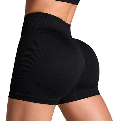 Seamless High Waisted Ribbed Yoga Shorts for Women Tummy Control No Camel Toe Design Ideal for Cycling and Gym Workouts