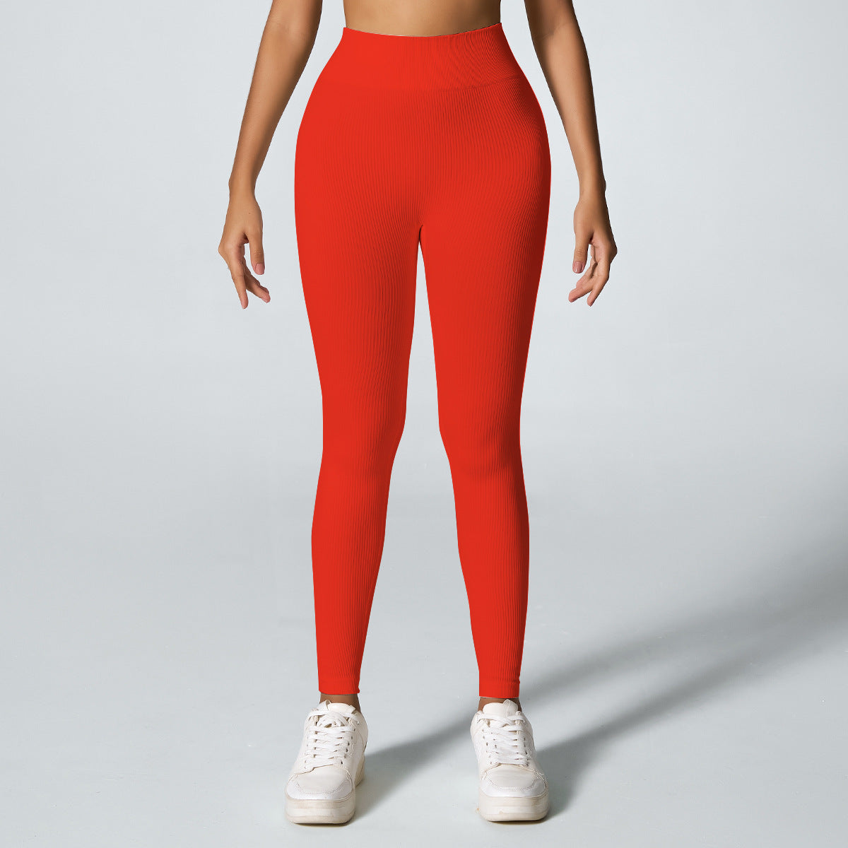 High Waisted Ribbed Yoga Leggings for Women Breathable Stretchy Outdoor Fitness Pants for Enhanced Butt Lift and All Day Comfort