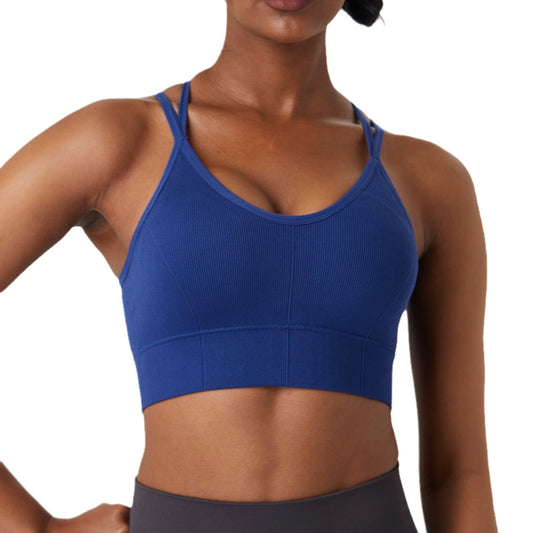 Quick Dry Breathable Yoga Sports Bra with Open Back Ideal for Running Fitness and Active Wear for Women