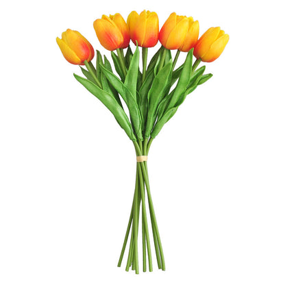 Modern Minimalist 10-Head Realistic Artificial Tulip Bouquet – Perfect for Home or Office Décor